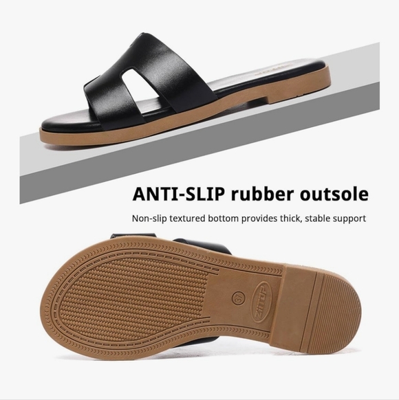 Women's Flat Sandals Fashion Ladies Slide Sandals - Picture 3 of 4